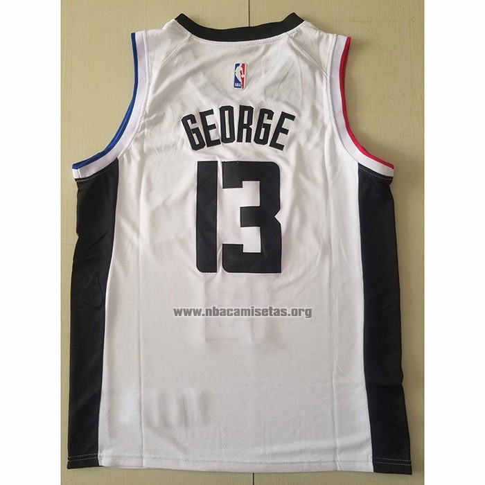 Camiseta Los Angeles Clippers Paul George NO 13 Ciudad 2019-20 Blanco